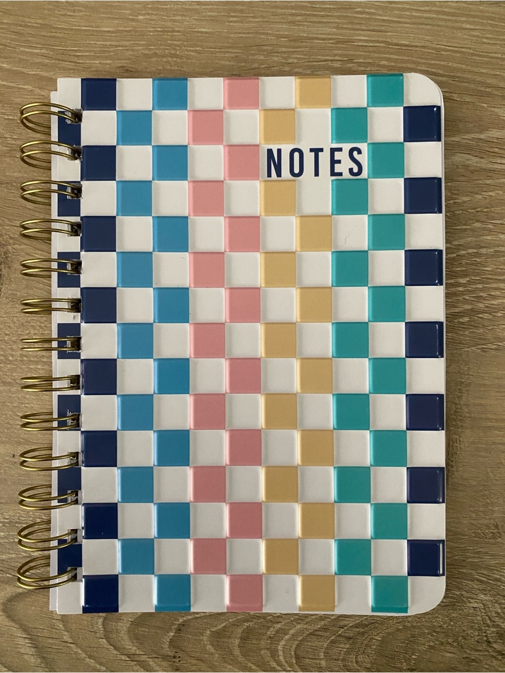 Checkerboard Spiral Notebook